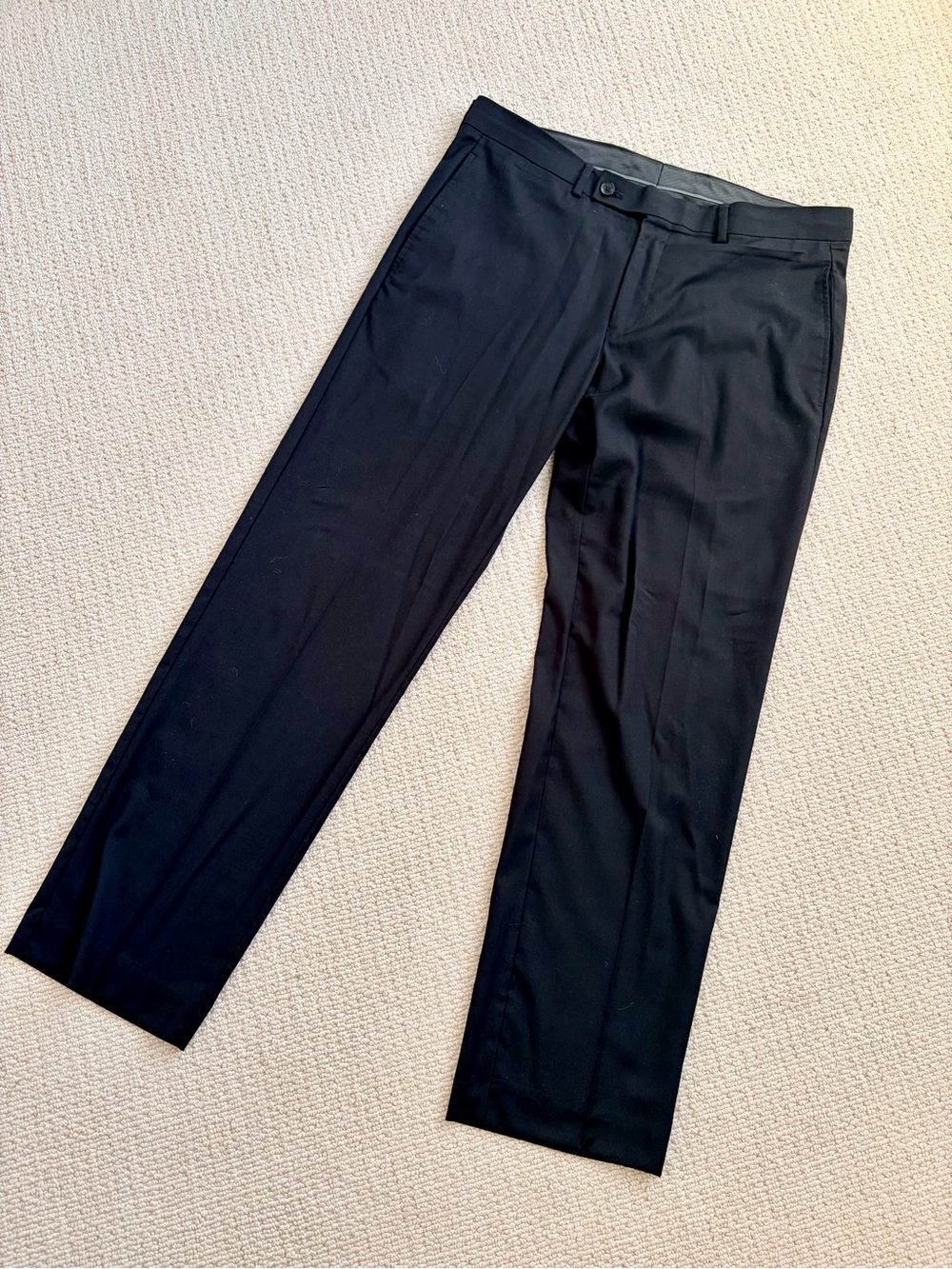 Calvin Klein Black Dress Pants Slim Straight 33x30